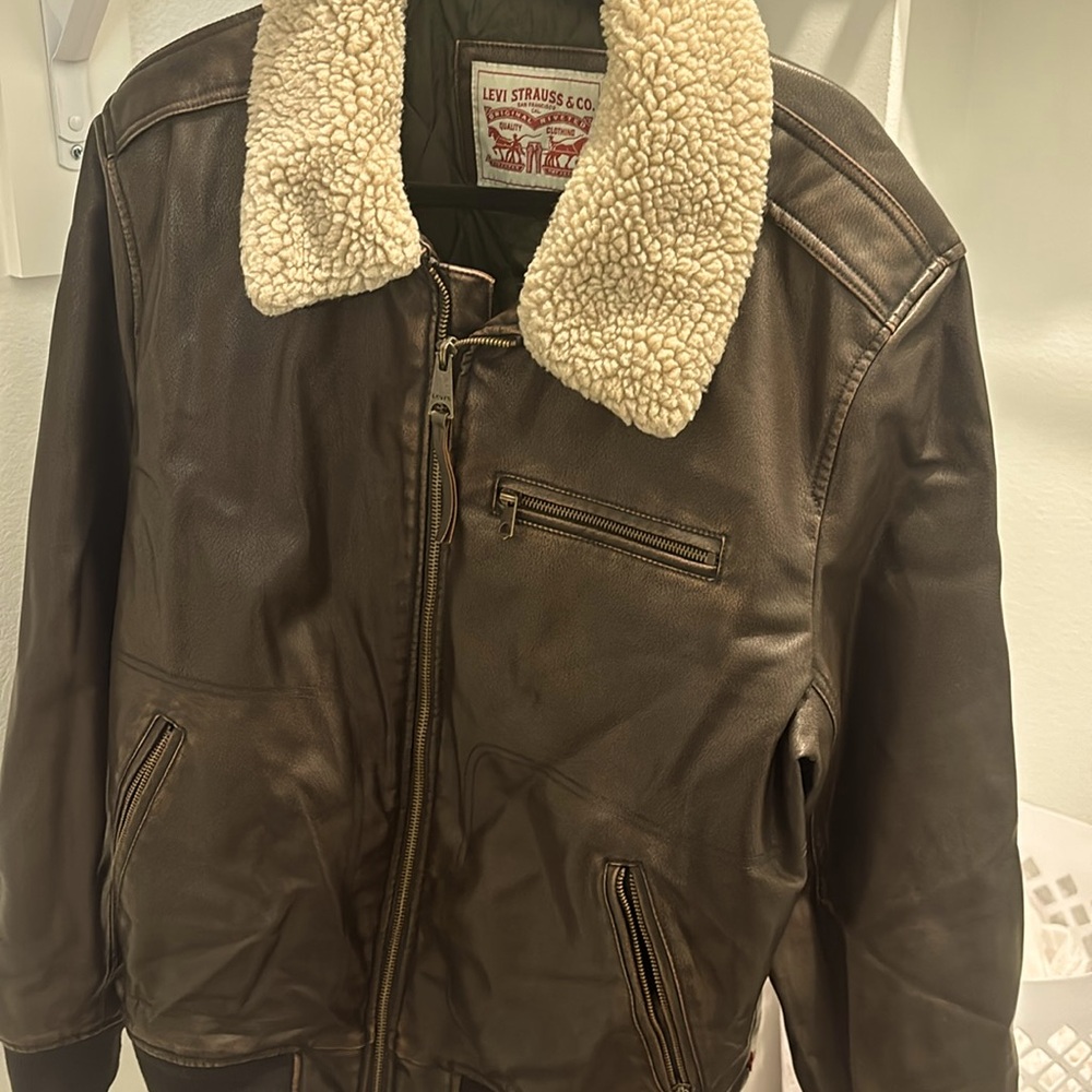 Levi’s aviator leather jacket